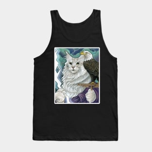 Cat Zeus - White Outlined Version Tank Top